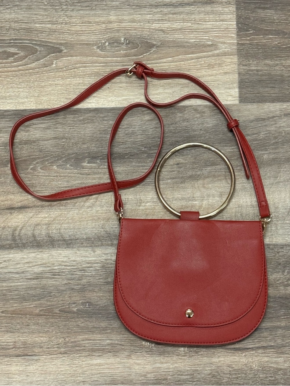 Madison West Burgundy Hoop Bag